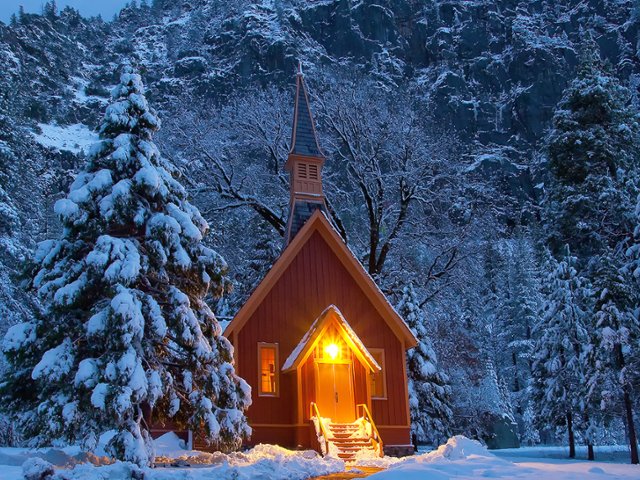 Christmas chapelYosemite webshots