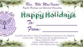 Holiday Gift - 1/2 hour Reading